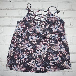 🌸🌊 Floral Swim Top · Wave Zone · Size M 🌊🌸